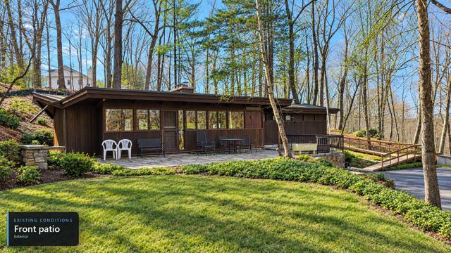Existing home: Exterior front patio