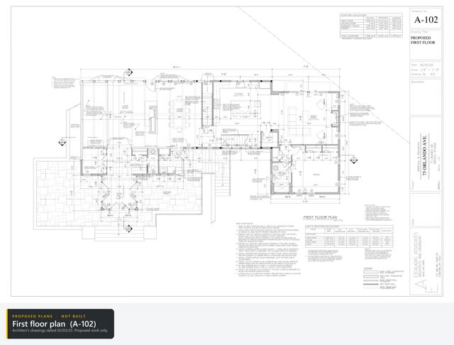 Architect's plans: First floor plan A-102